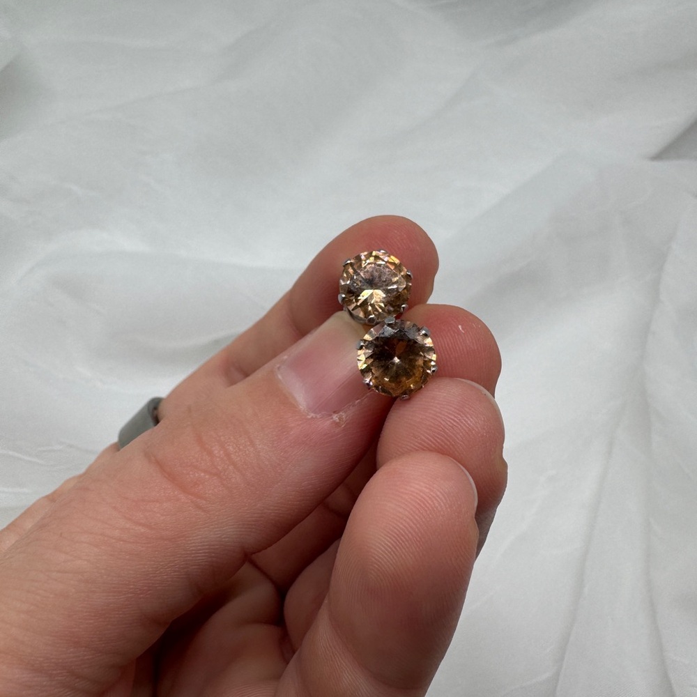 Elegant Peach Stud Earrings